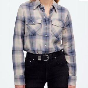 Madewell Snap-Front Flannel shirt NWT